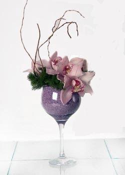  Batkent Ankara online iek gnderme sipari  cam ierisinde 3 adet kandil orkide