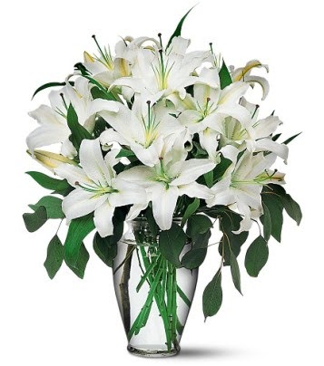  Batıkent Ankara internetten çiçek satışı  4 dal kazablanka ile görsel vazo tanzimi