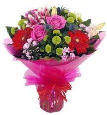 Karışık mevsim çiçekleri demeti  Batıkent Ankara online çiçek gönderme sipariş 