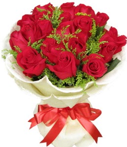19 adet kırmızı gülden buket tanzimi  Batıkent Ankara çiçek servisi , çiçekçi adresleri  
